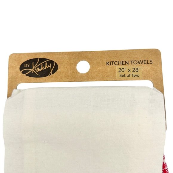 Primitives by Kathy Set of Dish Towels Holiday Recipes Star Cookie Cutter NWT - Picture 3 of 16